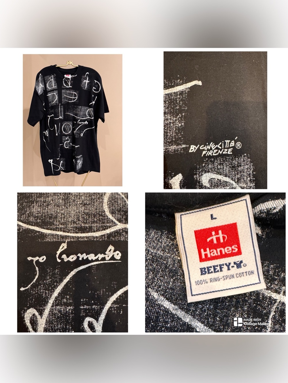 Vintage 90s  Leonardo DaVinci Art Tshirt